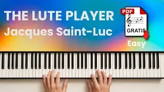 The Lute Player in by  Jaques Saint-Luc piano Tutorial with score