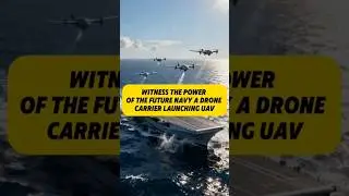 witness the power of the future navy a drone carrier launching UAV