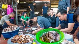Toàn Cảnh Bữa Cỗ Thịt Lợn Chia Phần Lòng Lợn Tiết Canh Ngày Giáp Tết Quê Lúa Thái Bình #5