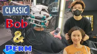 Classic Bob and digital perm for medium hair