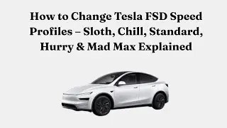 Как изменить профили скорости Tesla FSD: &laquo;Ленивец&raquo;, &laquo;Расслабление&raquo;, &laquo;Стандарт&raquo;, &laquo;Спешка&raquo; и &laquo;Безум...