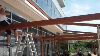 Pergolas installation in restaurant Mr. Zuma (by MANEZH)