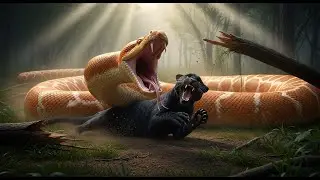 Wildlife Rescue Races to Save a Panther from a Giant Python 😱
