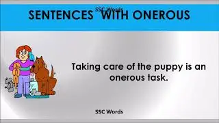 Onerous # Improve English # Meaning and 5 sentences # GRE CAT GMAT word # SSC Words