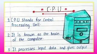 10 lines essay on C.P.U in English| 10 line essay on C.P.U in English|