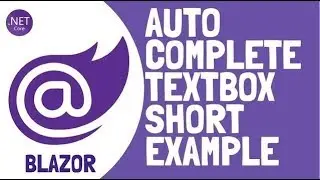 Blazor : AutoComplete Text Box [Blazored.Typeahead]