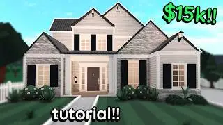 CHEAP 15k Modern Bloxburg House Build: 2 Story Exterior Tutorial *WITH VOICE*