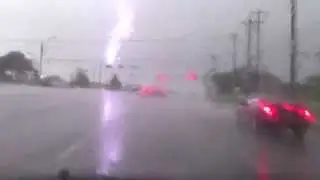 Extreme Close Up Lightning Strike