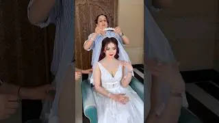 White Bride with Red Lips ❤️ Parul Garg