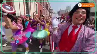 Clowns parade through Lima's streets for Peruvian Clown Day