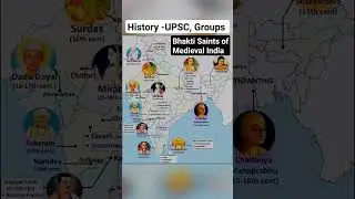 TSPSC group 2,UPSC-Bhakti movement saints#tspsc#upsc#map#india #bhakti#movement#shortsfeed#viral#fyp