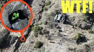 you will not believe what my drone caught on camera deep in the mountains (crazy person in mines!!)
