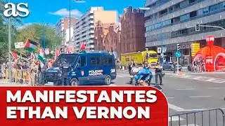 REACCI&Oacute;N DE LOS MANIFESTANTES en LA VUELTA 2025: Ethan Vernon (Israel &ndash; Premier Tech) en la CRONO