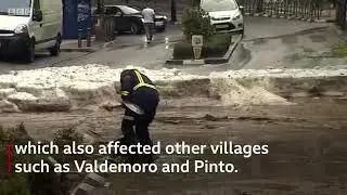 Madrid storm leads to flash flooding and road closures