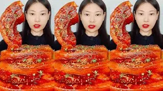 The pork is very sweet and delicious.#porkdishes #porkchilly #mukbang #food