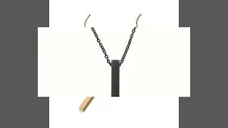 Custom engraved Memorial Rectangular Bar Pendant from fusedashes