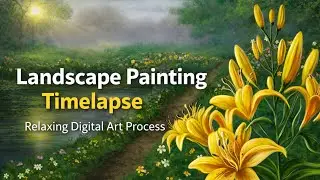 Landscape Painting Timelapse | Digital Art Process