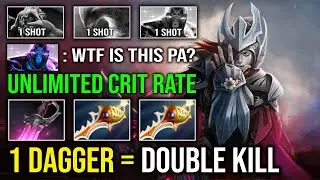 WTF 1 DAGGER = DOUBLE KILL Khanda Rapier Unlimited Crit Skill Refresh Phantom Assassin Dota 2