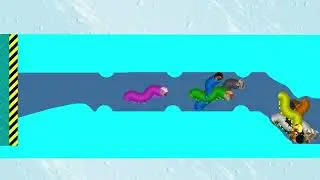 Minecraft Shutter Crush | Survival Worm Race | Algodoo