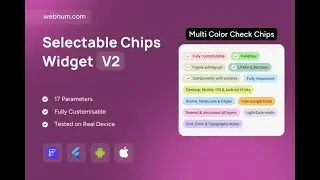 FlutterFlow Chips 🏷️ Tags Selector Widget 🏷️ Fully Customizable ✨ #flutterflow #chips #tags