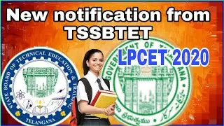 New notification from TSSBTET LPCET 2020