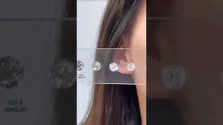 Lab-grown diamond  shimmer by the ears.#LabGrownDiamonds #RoundDiamonds #CaratGaugeDesign