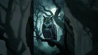 Wise Owl with Enchanting Eyes 🌙✨ | Hyperrealistic Animal Beauty #ai #cute #animalart #owl