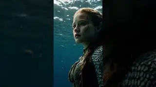 Katniss Everdeen under deep ocean🌊🏹 #hungergames #ocean #mermaid #braids #bluewater #dystopian