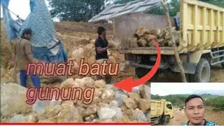 muat batu gunug di bawa ke kota