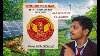 Energy & Environment (ES-301) | Syllabus + 5 Years PYQ + Important Topics | BTech | RGPV Exam