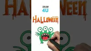 Fast Drawing Halloween Monster | Draw 4u Shorts
