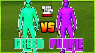 GTA 5 - GREEN vs PURPLE Compilation! (Alien Gang War In GTA Online) Best Of Viral TikTok Trend 2020