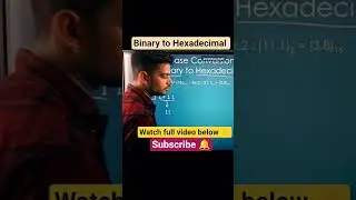 Binary to Hexadecimal code #digitalelectronics #engineerswallah