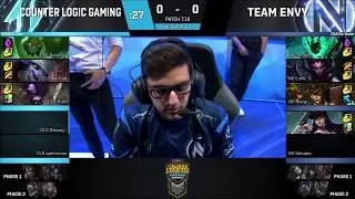 CLG vs NV - LCS NA плей-офф 2017s bo5 Игра 1