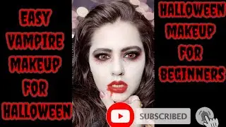 Easy Vampire makeup for halloween 2020 #halloweenmakeup #halloween2020 #scarymakeup #vampire #creepy