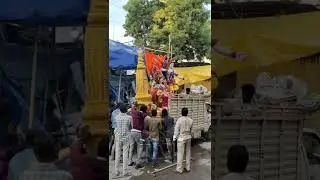 Durga Mata idol lifting with people hands 2022 #shorts #viral #trending #ganapati #viral #shorts