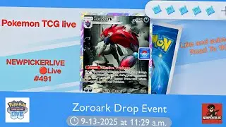 ZOROARK DROP BATTLE POKEMON  TCG New Picker is live #shortslive  #NEWPICKER #pokemontcglive Live 491