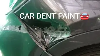 Urban cruiser left side fender dent paint video #accident #scretch #car #dent #painting 