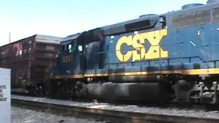 CSX 6041 leads CSX A716-19 in Union City, GA