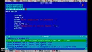 C++ program to convert Fahrenheit to Celsius