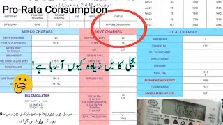 What is Pro-Rata Consumption | Detail of Electricity bill