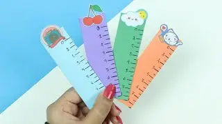 DIY Easy to make Paper Ruler | Cute School Supplies Craft for Kids | How to make a Paper Scale