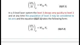 Slide017 Critical Pumping Rate Equation 3 Three Level 4 Four Level Laser Systems Population Inversio
