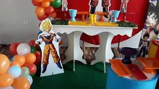 DECORAÇÃO PAINEL REDONDO PASSO A PASSO TEMA DRAGÃO BOLL Z