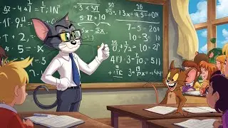 Tom and Jerry Funny School Day 😂📚 | Kids Comedy Poem | Learn Math with Fun