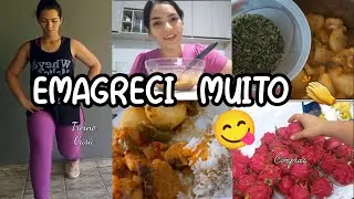 EMAGRECI MUITO RÁPIDO🚀  + FUI AS COMPRAS DA MINHA ALIMENTAÇÃO😋