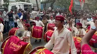 Ganadhyaksh dhol tasha pathak vadodara || charkop cha raja aagman sohal 2025 | maghi ganesh utsav