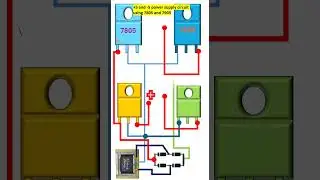 using 7805 and 7905+5 and -5 voltage regulator circuit