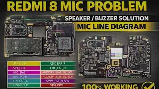 Redmi 8 Mic Problem Solution | Speaker & Buzzer Line Diagram | 100% Working
