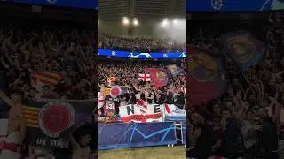 BARCA FANS LOVING LIFE 🤩❤️ #ucl #football #uefa #championsleague #barcelona